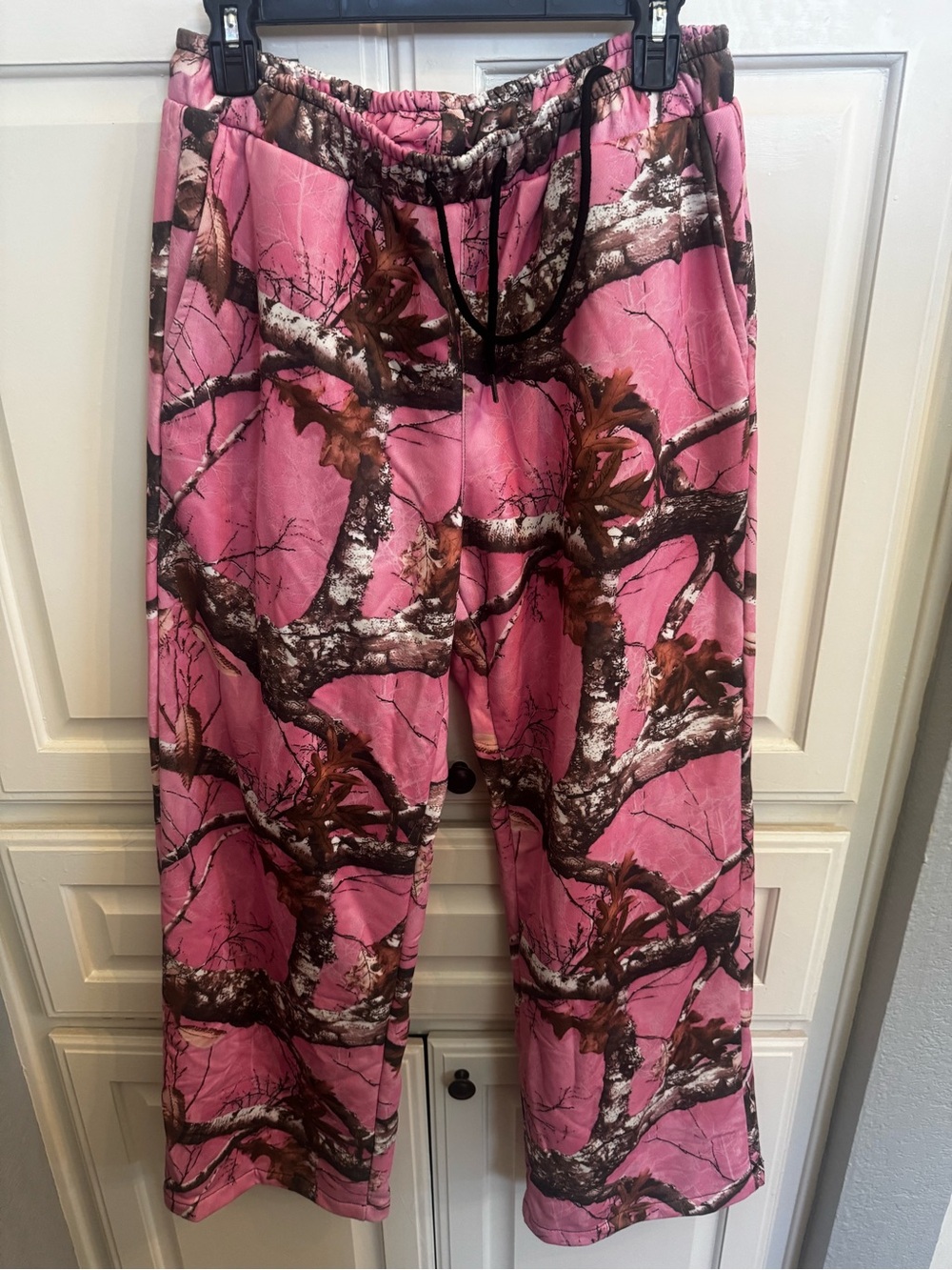 Women's Pink Camo Wide Leg Jogger Pants